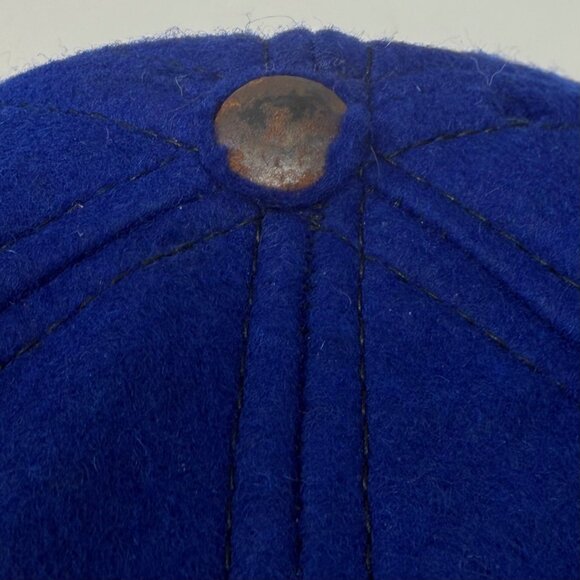 Harvard Wool Cobalt Blue Fitted Baseball Cap Hat Sz Large Vtg + Extra Hat - READ - Picture 14 of 16
